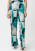 Joseph Ribkoff 261042 Green/Multi Geometric Print Pull-On Wide Leg Pants 
