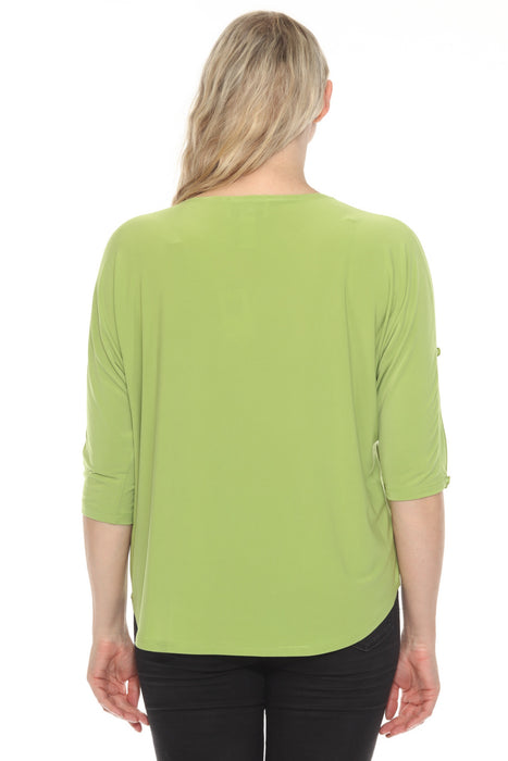 Joseph Ribkoff Boat Neck 3/4 Slit Sleeve Top 251063