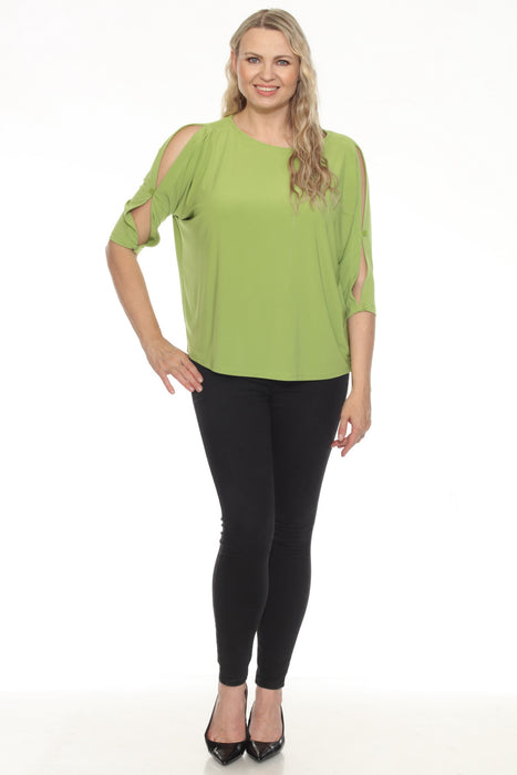 Joseph Ribkoff Boat Neck 3/4 Slit Sleeve Top 251063