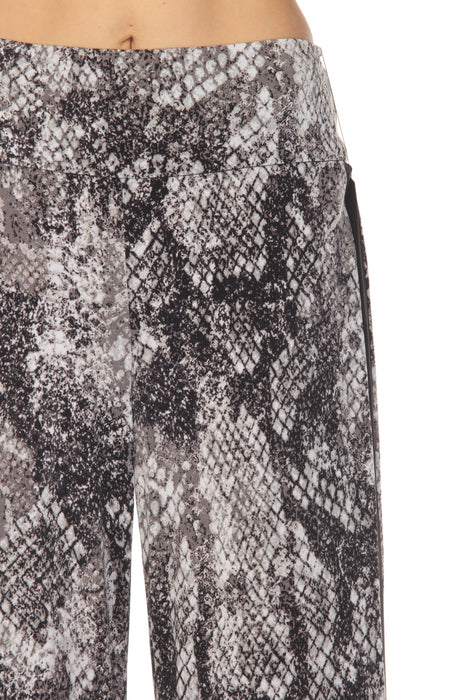 Joseph Ribkoff Grey/Black Snakeskin Wide Leg Pant 253133