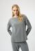 Joseph Ribkoff 254115 Grey Boat Neckline Long Sleeves Top