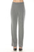 Woman wearing a gray wide leg pull on pants from Joseph Ribkoff