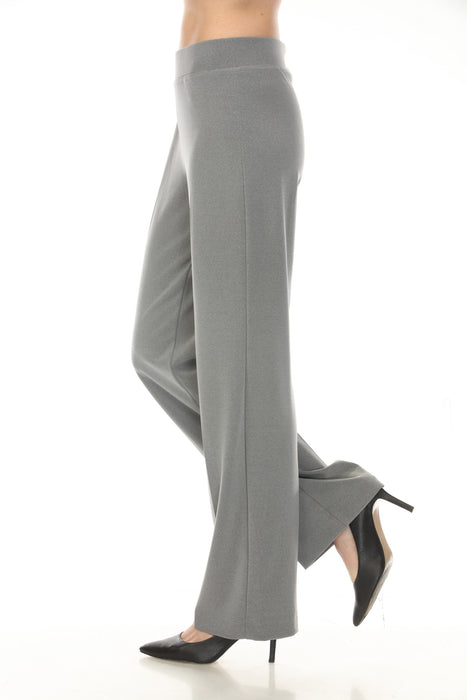 Joseph Ribkoff Grey Melange Pull On Wide Leg Trouser 253303
