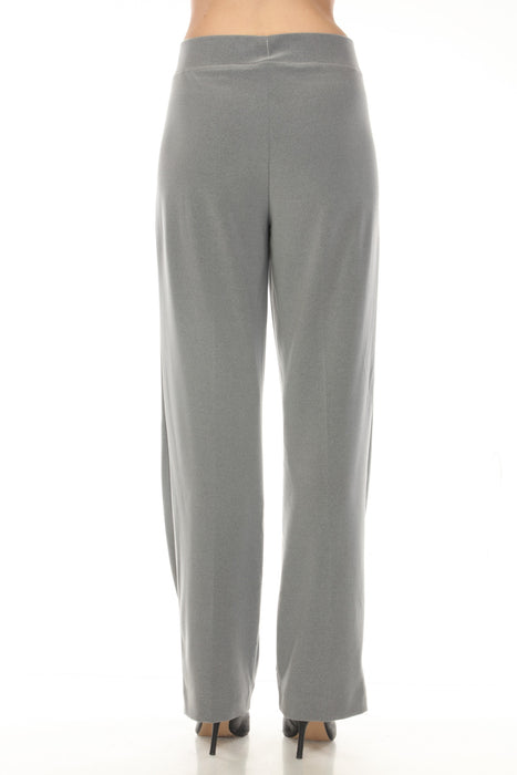Joseph Ribkoff Grey Melange Pull On Wide Leg Trouser 253303