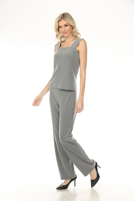 Joseph Ribkoff Grey Melange Pull On Wide Leg Trouser 253303