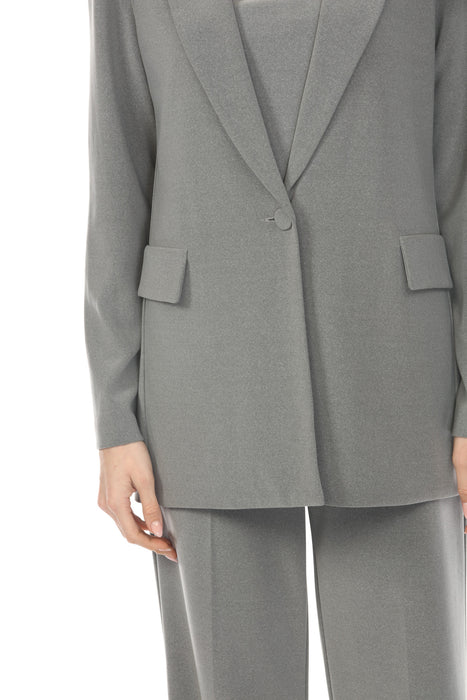 Joseph Ribkoff Grey Melange Relaxed Blazer Jacket 253305