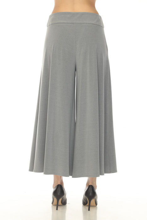 Joseph Ribkoff Grey Melange Pull On Culotte Pants 253152