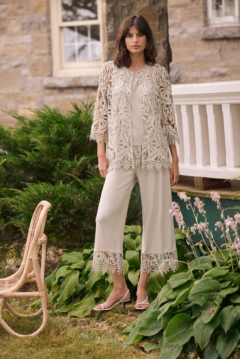 Joseph Ribkoff Guipure Lace Open Front Cover-Up 262096