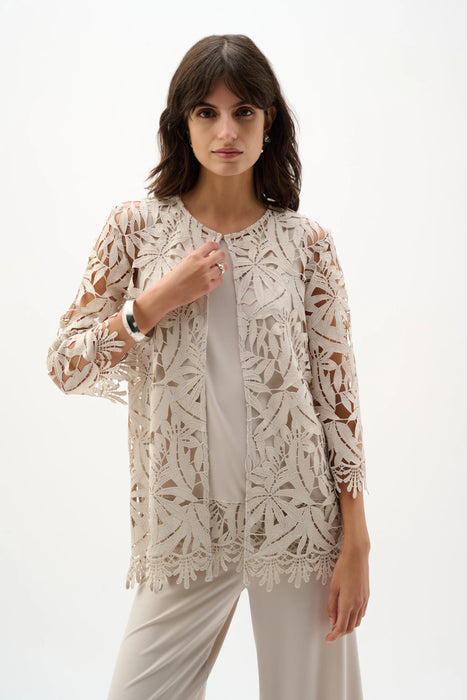 Joseph Ribkoff Guipure Lace Open Front Cover-Up 262096