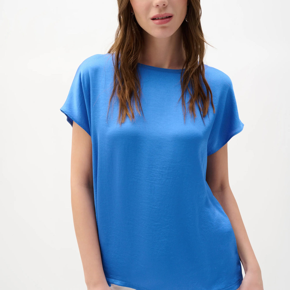 Buy Joseph Ribkoff Crew Neck Short Sleeve Satin Top 262189