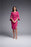 Joseph Ribkoff Style 231740 Hibiscus/Black Cutout Detail 3/4 Tulip Sleeves Sheath Dress