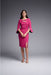 Joseph Ribkoff Style 231740 Hibiscus/Black Cutout Detail 3/4 Tulip Sleeves Sheath Dress