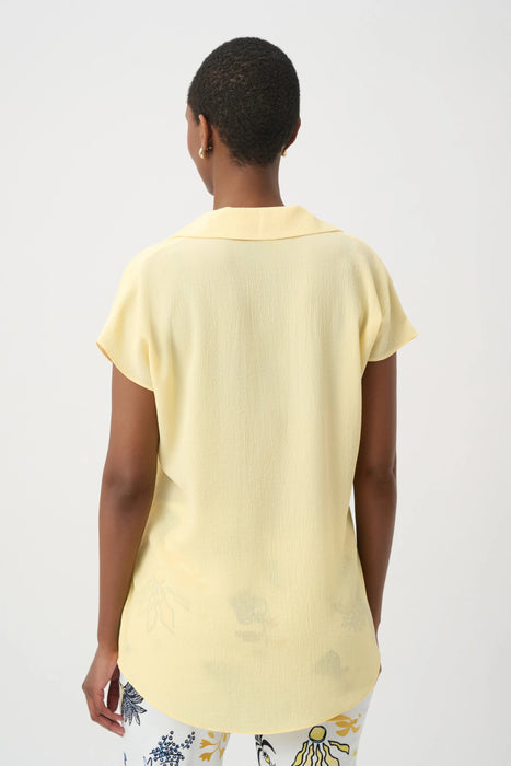 Joseph Ribkoff High-Low Short Sleeve V-Neck Top 262148