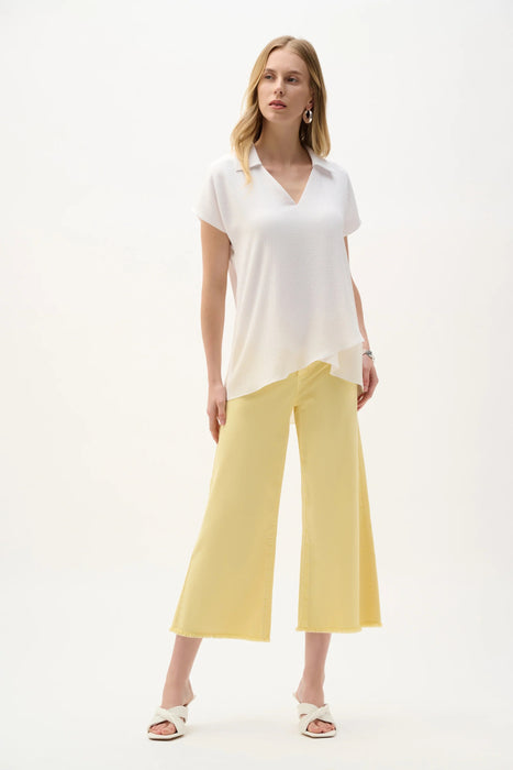 Joseph Ribkoff High-Low Short Sleeve V-Neck Top 262148