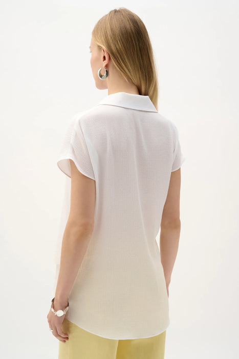 Joseph Ribkoff High-Low Short Sleeve V-Neck Top 262148