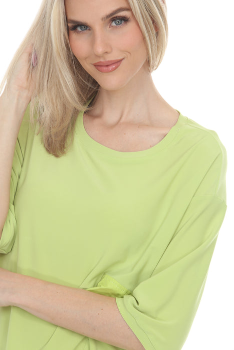 Joseph Ribkoff Honeydew Scoop Neck 3/4 Sleeve Boxy Tunic Top 261632
