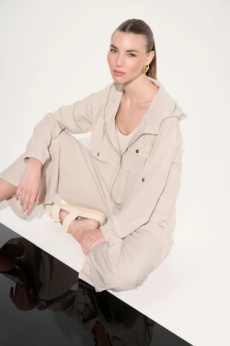 Joseph Ribkoff Hooded Zip Up Boxy Utility Jacket 262621