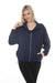 Woman wearing Joseph Ribkoff sporty bomber jacket for chic travel outfit