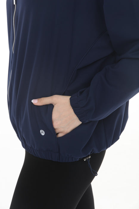 Joseph Ribkoff Indigo Stretch Nylon Zip Up Sporty Jacket 261647