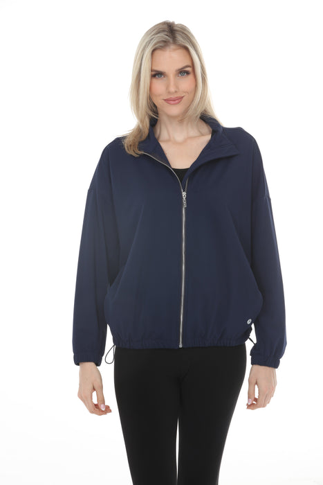 Joseph Ribkoff Indigo Stretch Nylon Zip Up Sporty Jacket 261647