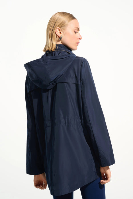 Joseph Ribkoff Indigo Zip-Up Hooded Anorak Jacket 261630