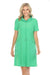 Joseph Ribkoff Style 231141S24 Island Green Cowl Neck Short Sleeve T-Shirt Dress