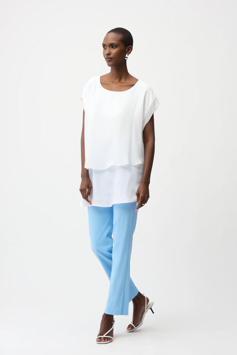 Joseph Ribkoff Jacquard Pull-On Straight Pants 261148