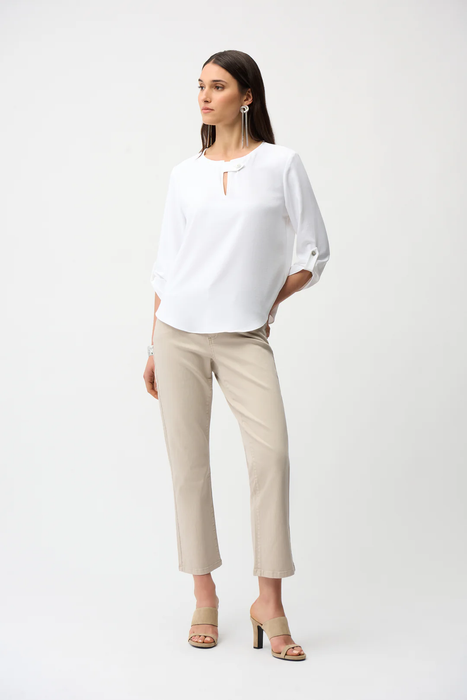 Joseph Ribkoff Keyhole Neck 3/4 Sleeves Boxy Top 261036
