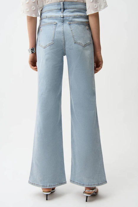 Joseph Ribkoff Light Denim Blue Embellished Flared Jeans 261960