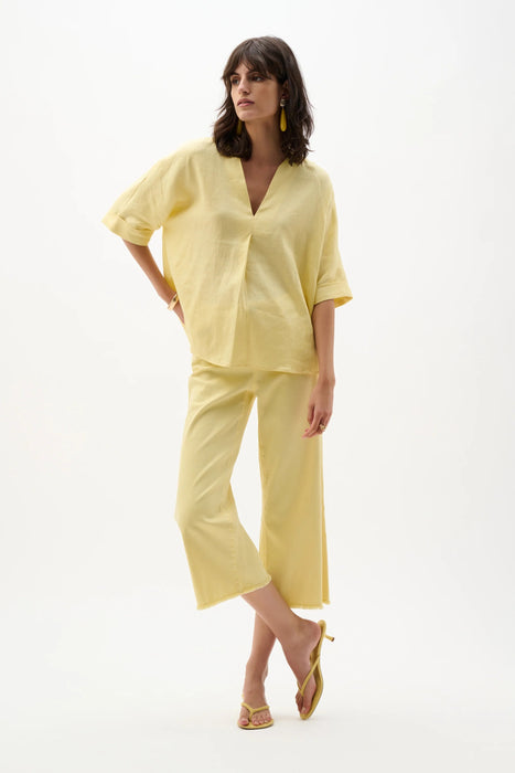 Joseph Ribkoff Linen V-Neck 3/4 Sleeves Top 262939
