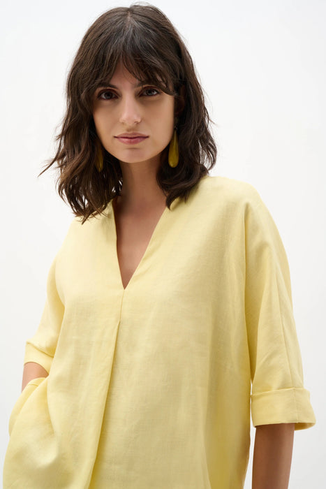 Joseph Ribkoff Linen V-Neck 3/4 Sleeves Top 262939