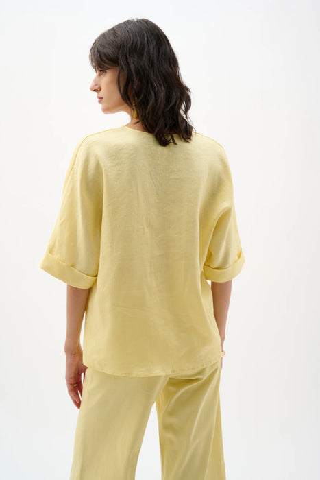 Joseph Ribkoff Linen V-Neck 3/4 Sleeves Top 262939