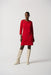Joseph Ribkoff Style 234128 Lipstick Red Zipper Detail 3/4 Sleeve Shift Dress