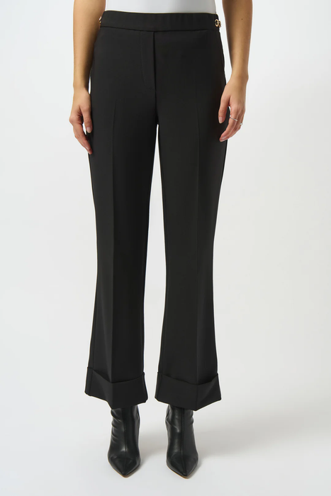 Joseph Ribkoff 253188 Black Lux Pull On Flared Pants