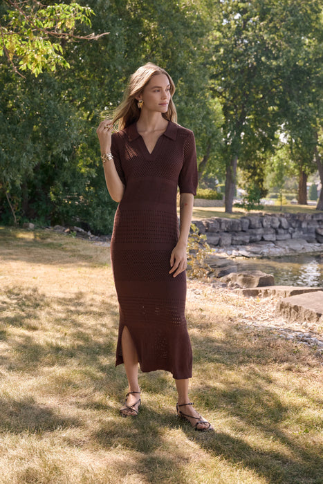 Buy Joseph Ribkoff Mahogany Sweater Knit Midi Straight Dress 262931 — AfterRetail
