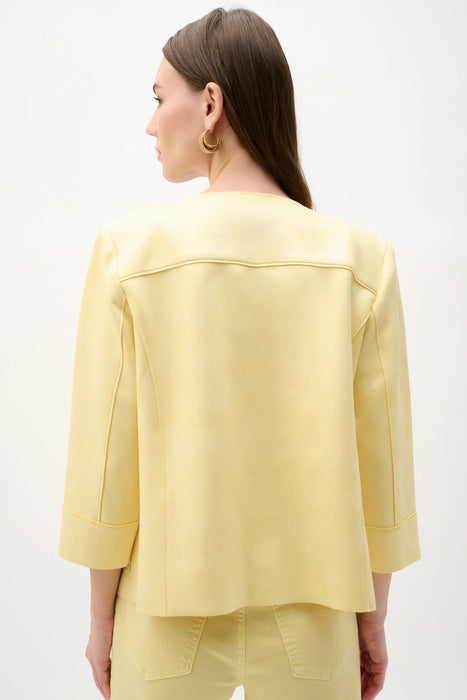 Joseph Ribkoff Studded Open Front Boxy Faux Suede Jacket 262905