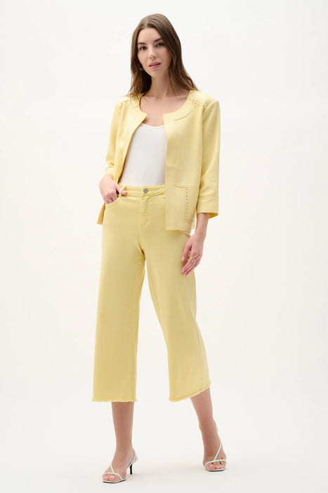 Joseph Ribkoff Studded Open Front Boxy Faux Suede Jacket 262905