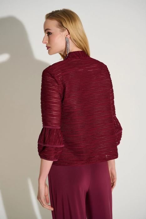 Joseph Ribkoff Merlot Cascade and Camisole 2-Piece 3/4 Sleeve Top 251756