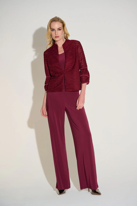 Joseph Ribkoff Merlot Lightweight Pull On Wide Leg Pants 221340F25