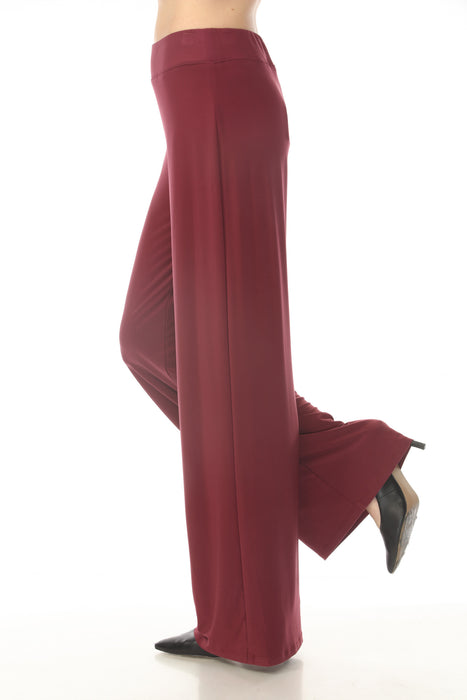 Joseph Ribkoff Merlot Lightweight Pull On Wide Leg Pants 221340F25