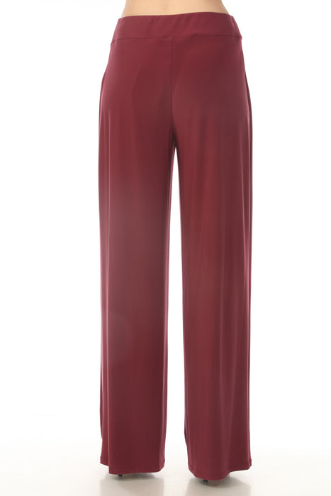 Joseph Ribkoff Merlot Lightweight Pull On Wide Leg Pants 221340F25