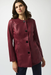 Joseph Ribkoff 253934 Merlot Long Sleeve Faux Suede Jacket