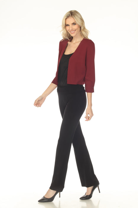 Joseph Ribkoff Merlot Pearl Accent 3/4 Sleeve Cropped Cover-Up 251900F25