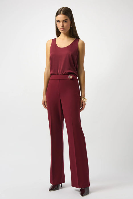 Joseph Ribkoff Pull On Mid-Rise Flared Trouser Pant 253073