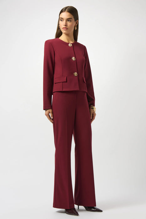 Joseph Ribkoff Pull On Mid-Rise Flared Trouser Pant 253073