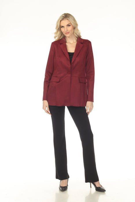 Joseph Ribkoff Merlot Scuba Suede Blazer Jacket 253194