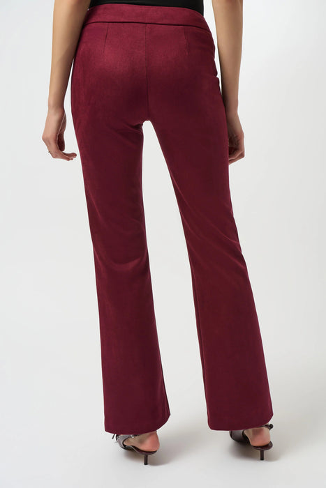 Joseph Ribkoff Merlot Scuba Suede Pull On Flared Pants 253137