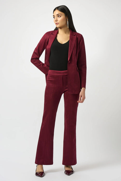 Joseph Ribkoff Merlot Scuba Suede Pull On Flared Pants 253137