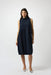 Joseph Ribkoff Style 251244 Midnight Blue Bubble Jacquard Sleeveless Cocoon Dress