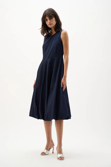Joseph Ribkoff Midnight Blue Bubble Skirt A-Line Midi Dress 262115